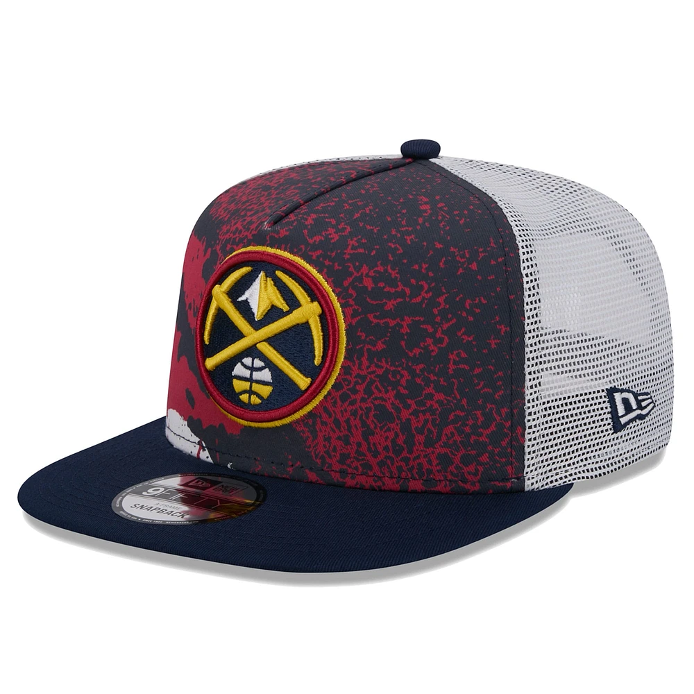 Casquette Snapback Denver Nuggets Court Sport Speckle 9FIFTY New Era pour hommes, bleu marine