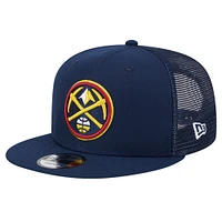 Men's New Era Navy Denver Nuggets Meshback 9FIFTY Snapback Hat