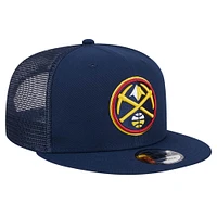 Men's New Era Navy Denver Nuggets Meshback 9FIFTY Snapback Hat