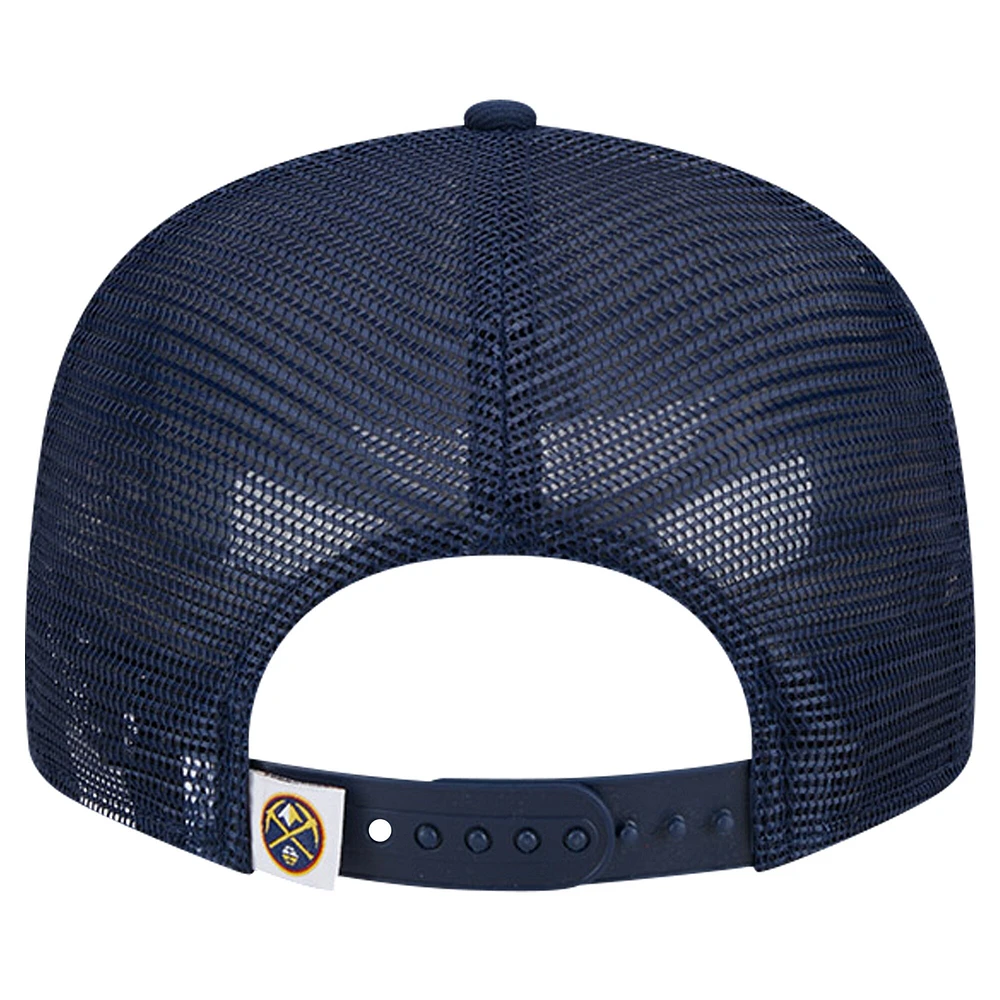 Men's New Era Navy Denver Nuggets Meshback 9FIFTY Snapback Hat