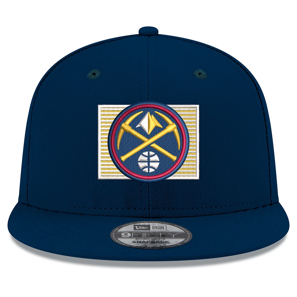 Men's New Era Navy Denver Nuggets State Pride 9FIFTY Snapback Hat
