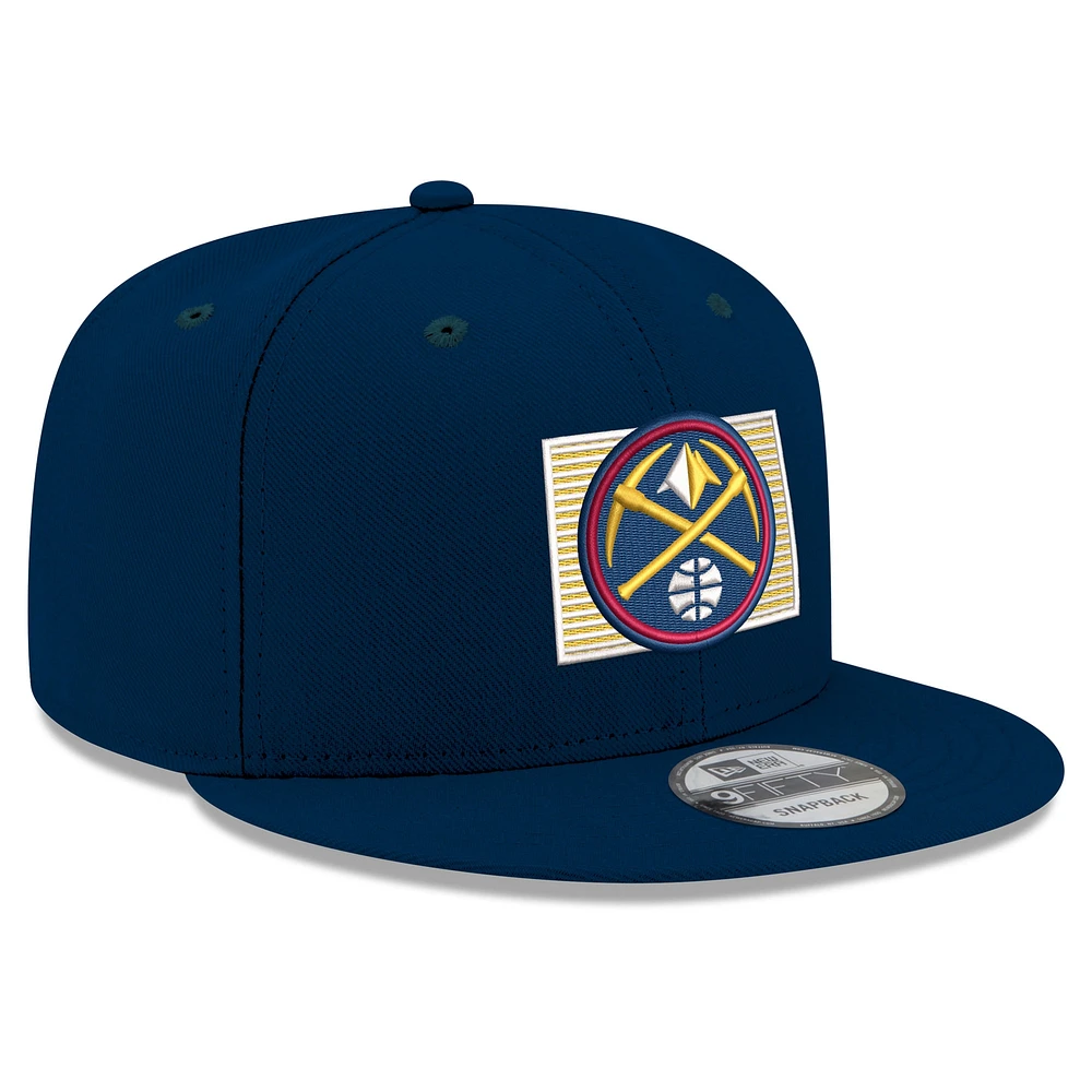 Men's New Era Navy Denver Nuggets State Pride 9FIFTY Snapback Hat