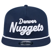 Men's New Era Navy Denver Nuggets Team Text Golfer Snapback Hat