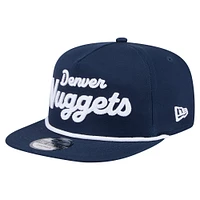 Men's New Era Navy Denver Nuggets Team Text Golfer Snapback Hat