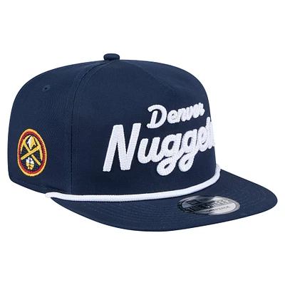 Men's New Era Navy Denver Nuggets Team Text Golfer Snapback Hat