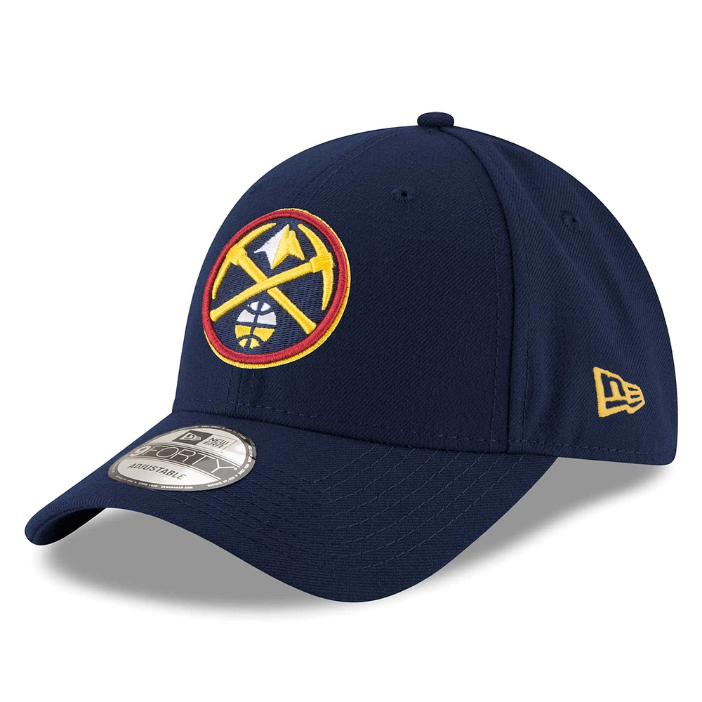 Men's New Era Navy Denver Nuggets The League 9FORTY Adjustable Hat