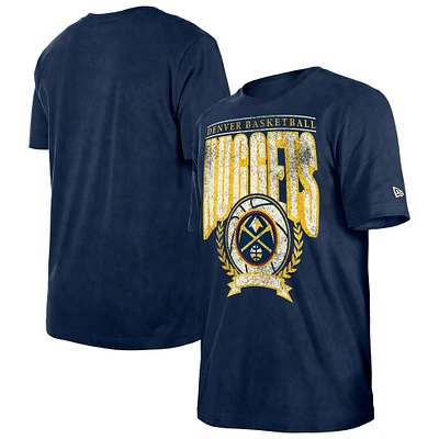 Men's New Era  Navy Denver Nuggets Throwback Vintage Boxy Mineral Wash T-Shirt