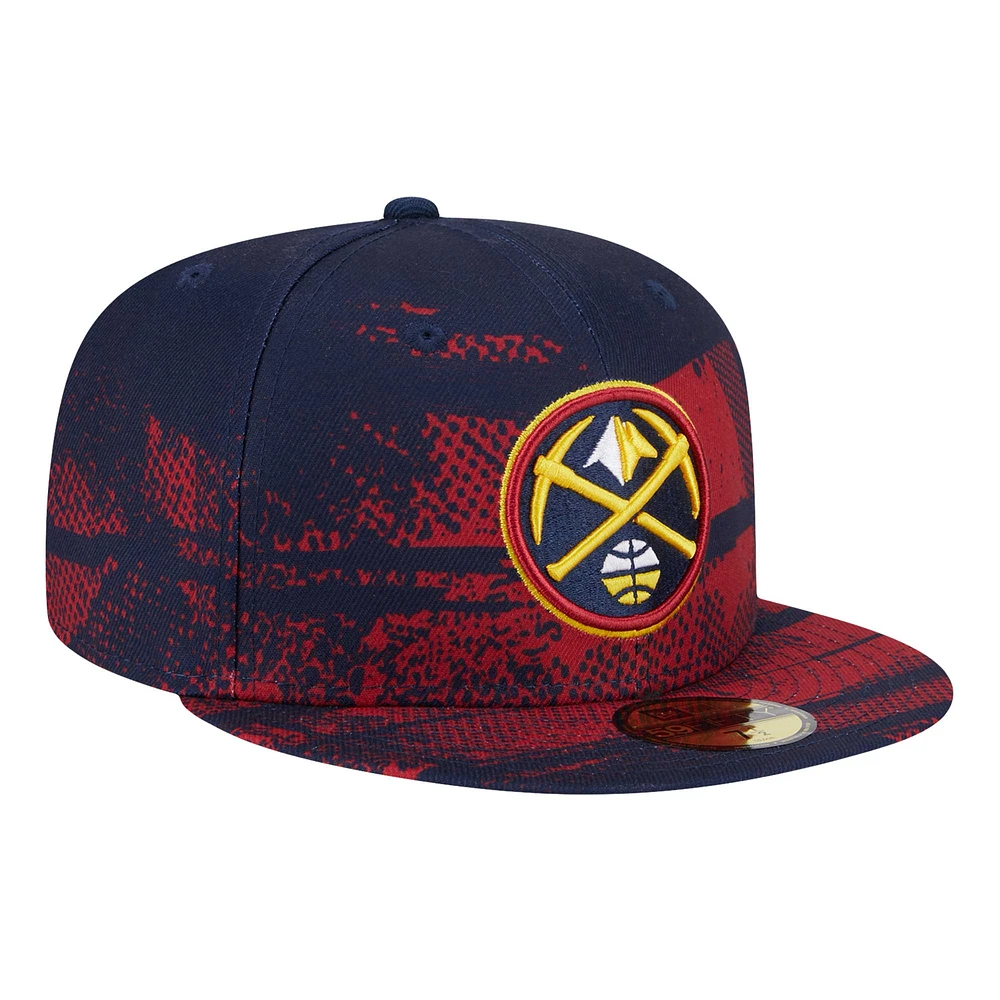 Casquette ajustée 59FIFTY Denver Nuggets Tip-Off New Era pour homme bleu marine