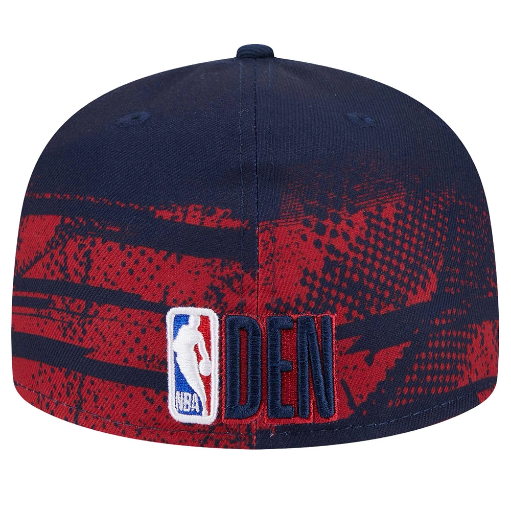 Men's New Era Navy Denver Nuggets Tip-Off 59FIFTY Fitted Hat