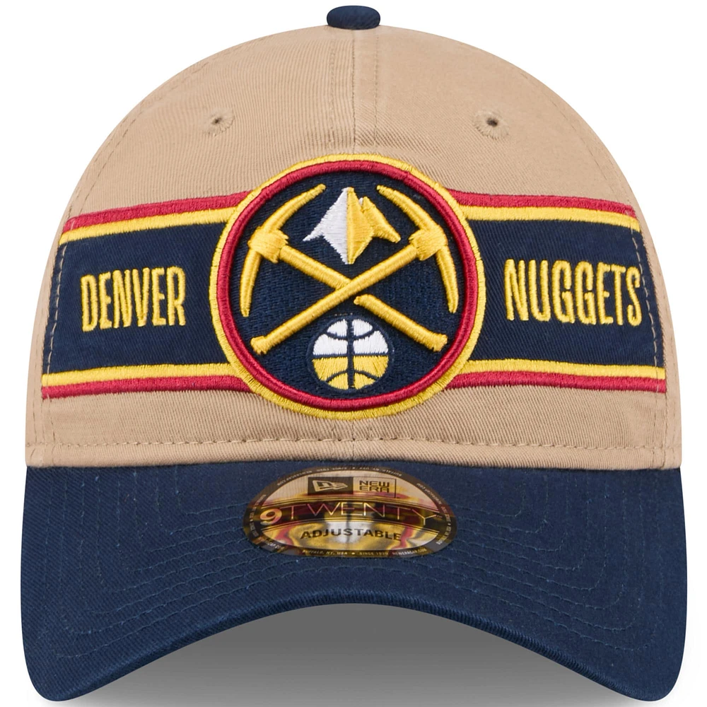 Men's New Era Tan/Navy Denver Nuggets 2024 NBA Draft 9TWENTY Adjustable Hat