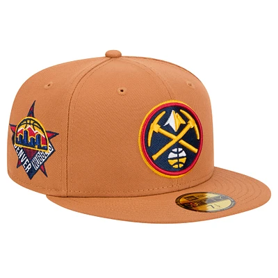 Casquette ajustée 59FIFTY Denver Nuggets Tan New Era pour homme