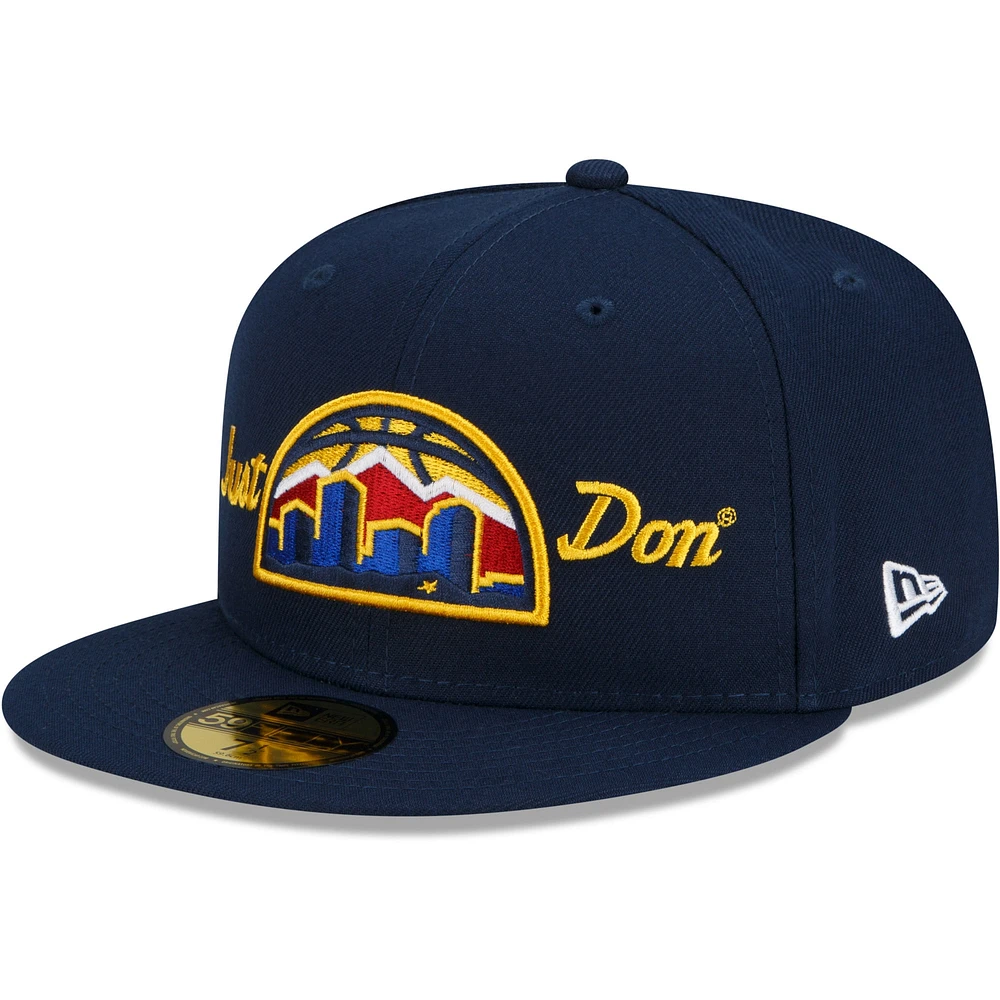 Men's New Era x Just Don Navy Denver Nuggets 59FIFTY Fitted Hat