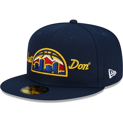 Casquette ajustée 59FIFTY Denver Nuggets New Era x Just Don bleu marine pour homme