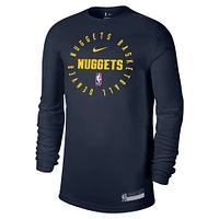 Men's Nike Navy Denver Nuggets 2024/25 Legend On-Court Practice Long Sleeve T-Shirt