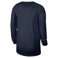 Men's Nike Navy Denver Nuggets 2024/25 Legend On-Court Practice Long Sleeve T-Shirt