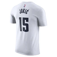 Men's Nike Nikola Jokic White Denver Nuggets 2024/25 City Edition Name & Number T-Shirt