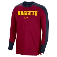 Men's Nike Red Denver Nuggets 2024/25 Authentic Pre-Game Legend Long Sleeve Shooting Shirt