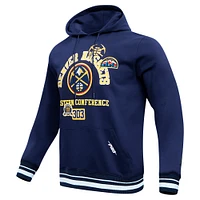 Sweat à capuche pour homme Pro Standard Navy Denver Nuggets Area Code