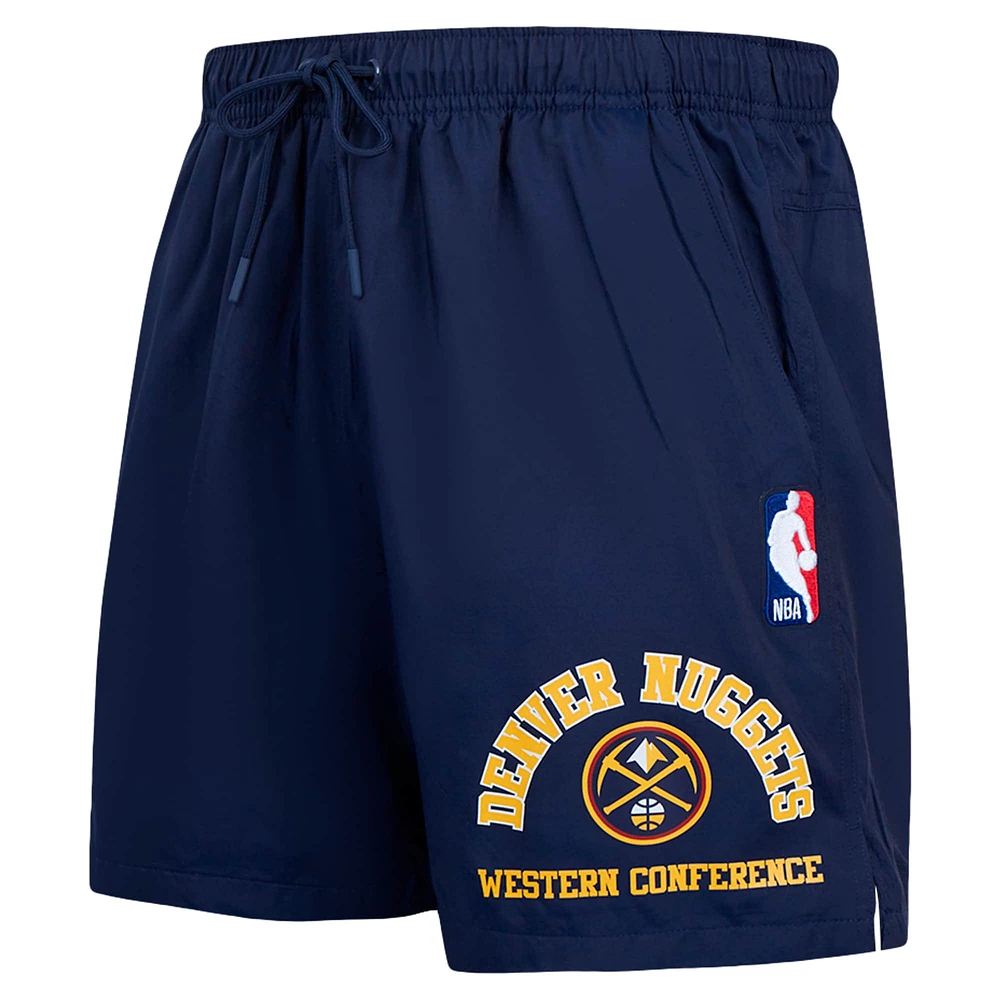 Short Pro Standard bleu marine pour homme avec code régional des Denver Nuggets