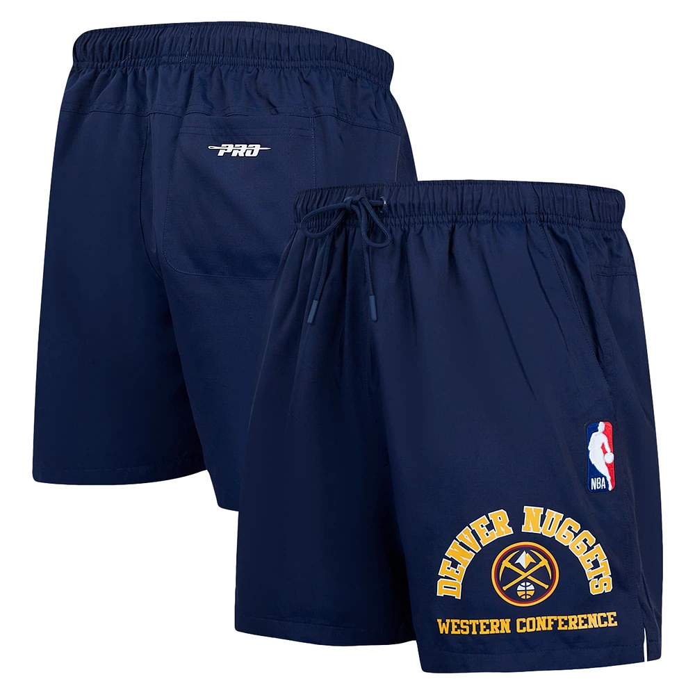 Short Pro Standard bleu marine pour homme avec code régional des Denver Nuggets