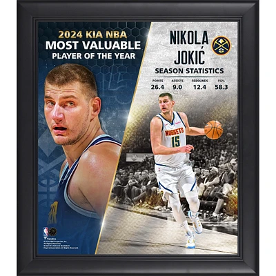 Nikola Jokic Denver Nuggets Framed 15" x 17" 2024 NBA MVP Collage