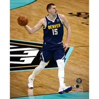 Nikola Jokic Denver Nuggets Fanatics Authentic Unsigned Passing Navy Jersey Photograph