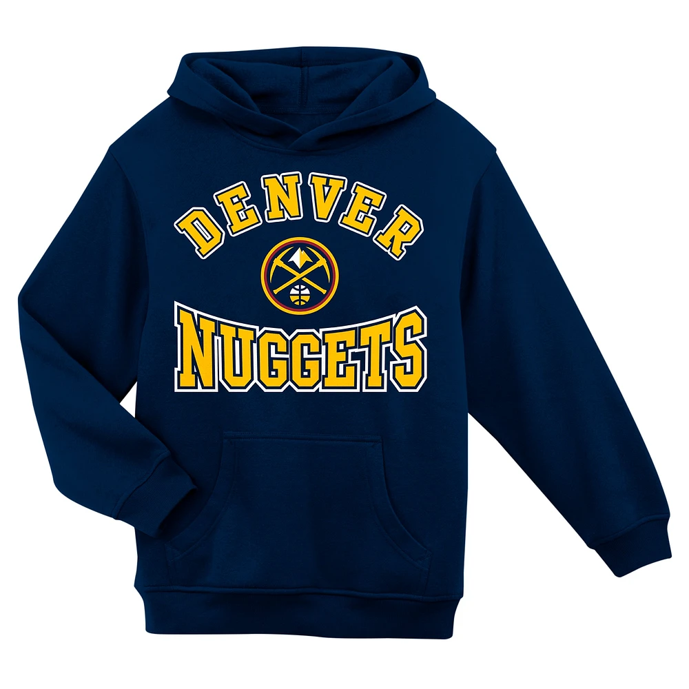 Preschool Navy Denver Nuggets Home Town Pullover Fleece Hoodie