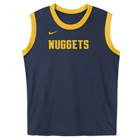 Ensemble débardeur et short en maille Denver Nuggets bleu marine pour enfant d'âge préscolaire