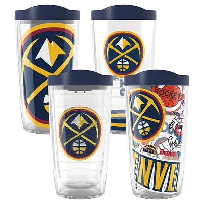 Tervis Denver Nuggets paquet de quatre 16 oz. Ensemble de gobelets classiques