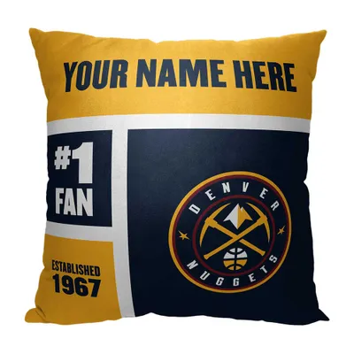 Denver Nuggets The Northwest Group 18'' x 18'' Colorblock Personalized Throw Pillow