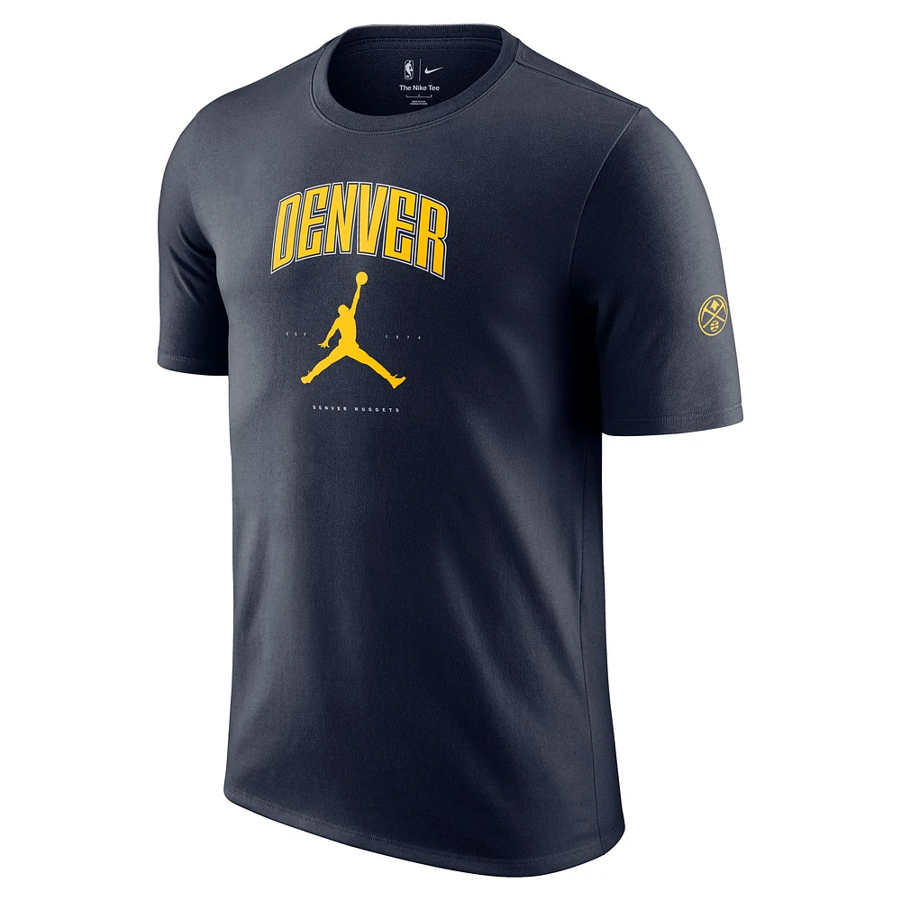 T-shirt unisexe Jordan Brand bleu marine Essential Cities des Denver Nuggets