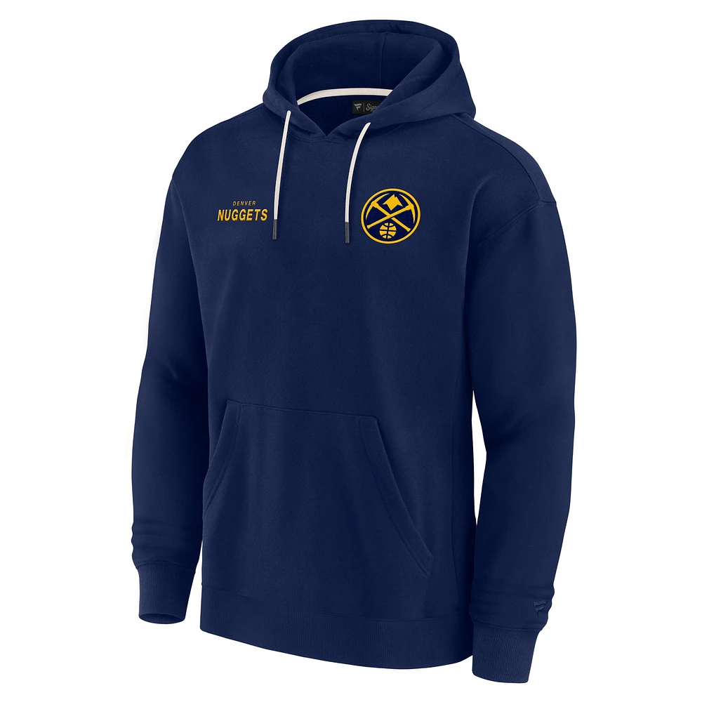 Sweat à capuche unisexe Fanatics Navy Denver Nuggets Elements en polaire super douce