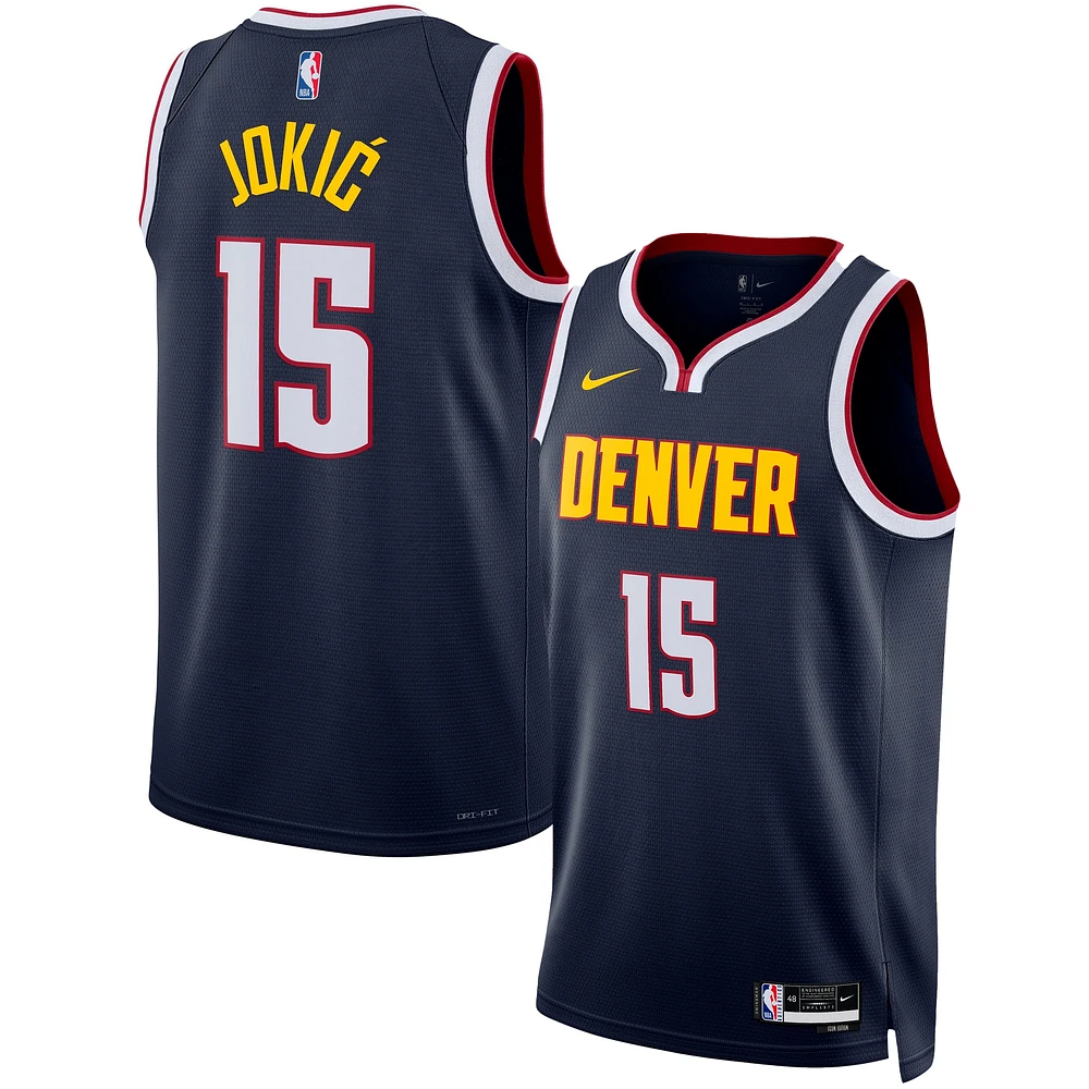 Unisex Nike Nikola Jokic Navy Denver Nuggets Swingman Jersey - Icon Edition