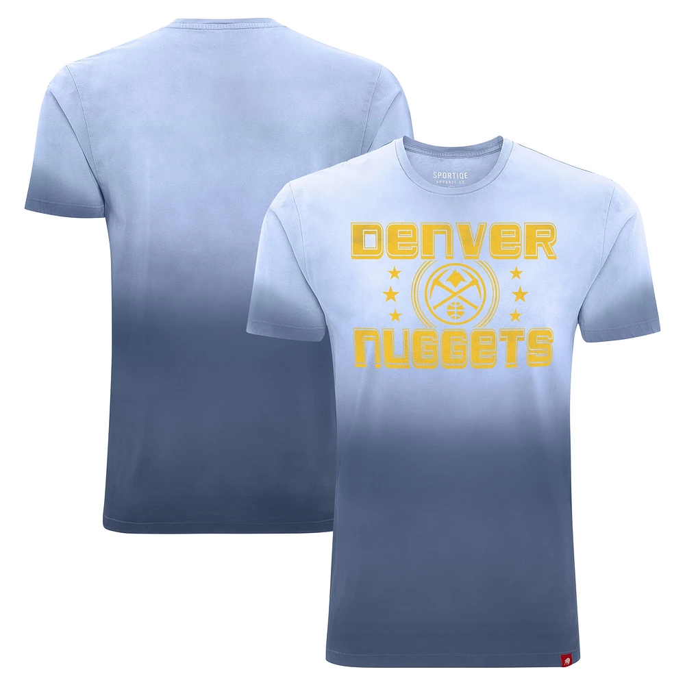 T-shirt unisexe Sportiqe bleu Denver Nuggets Bingham Sun-Fade