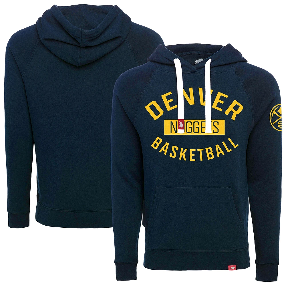 Unisex Sportiqe  Navy Denver Nuggets Olsen Tri-Blend Pullover Hoodie