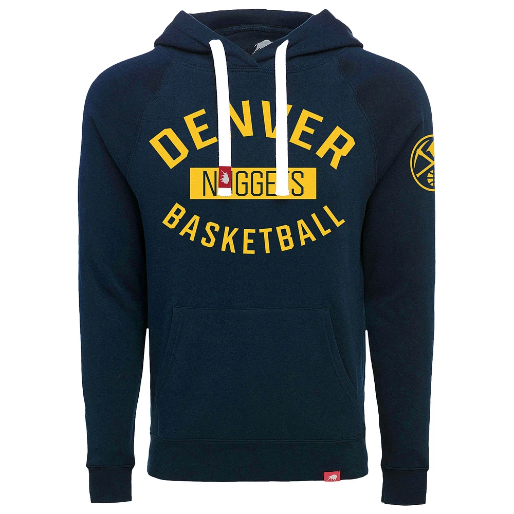 Unisex Sportiqe  Navy Denver Nuggets Olsen Tri-Blend Pullover Hoodie