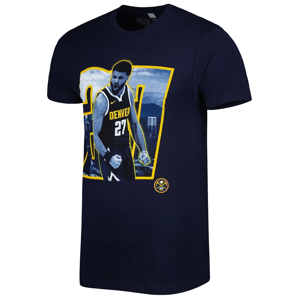 T-shirt unisexe Stadium Essentials Jamal Murray Navy Denver Nuggets Player Skyline