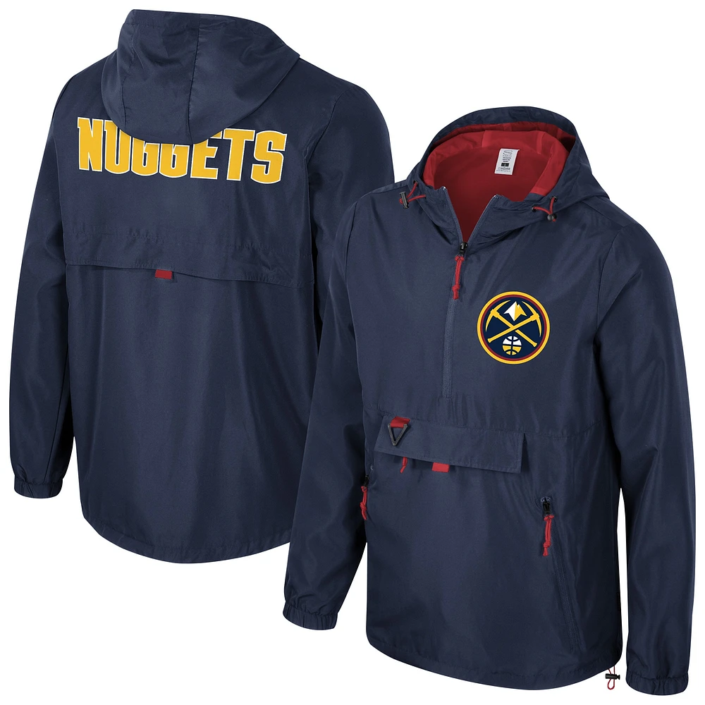 Unisex Stadium Essentials Navy Denver Nuggets Compete Quarter-Zip Windbreaker Jacket