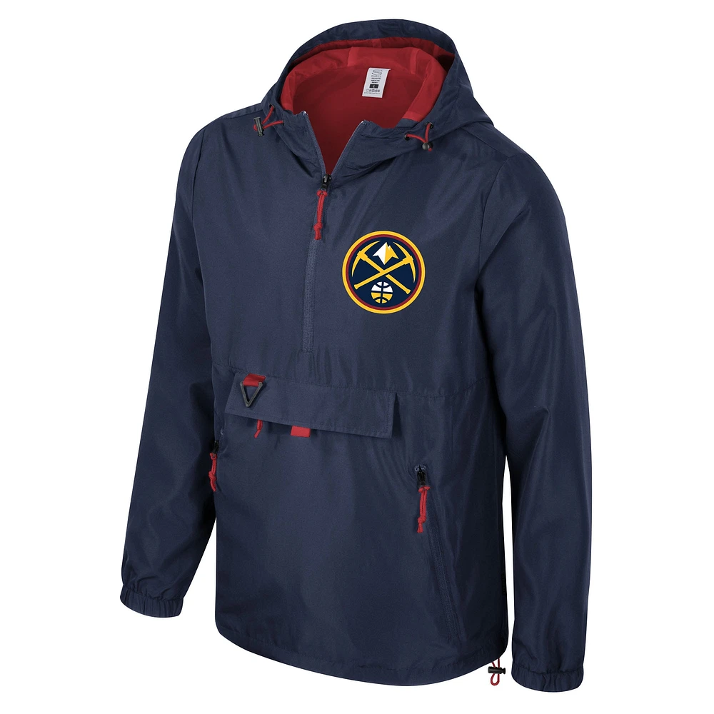 Unisex Stadium Essentials Navy Denver Nuggets Compete Quarter-Zip Windbreaker Jacket