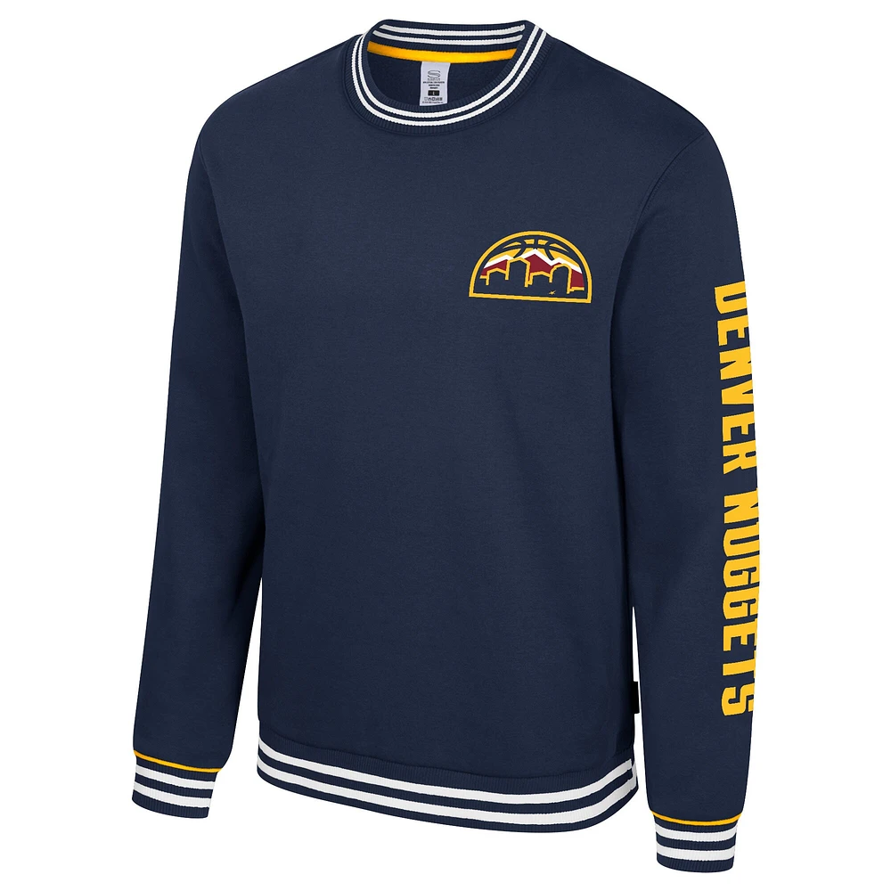 Sweat-shirt unisexe Stadium Essentials bleu marine Denver Nuggets Halftime 2