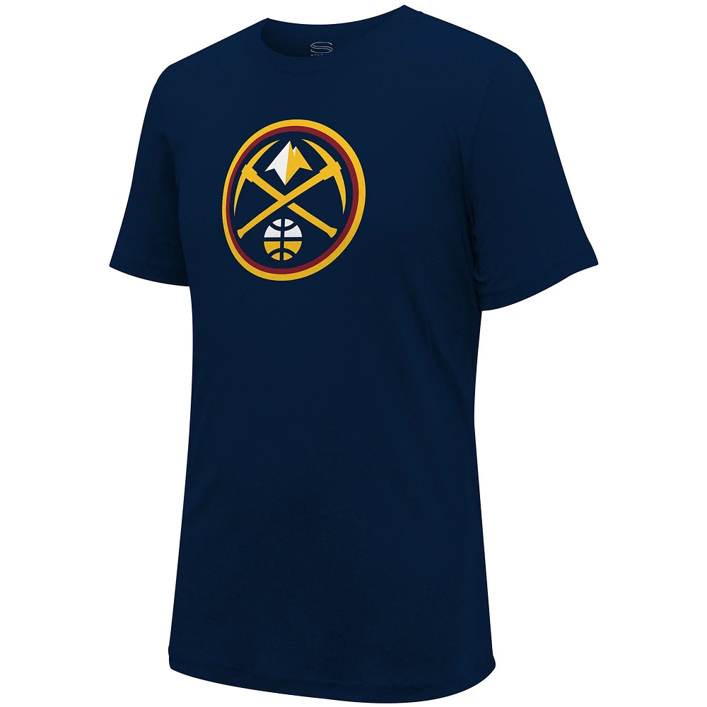 T-shirt unisexe avec logo principal, bleu marine, Denver Nuggets Stadium Essentials