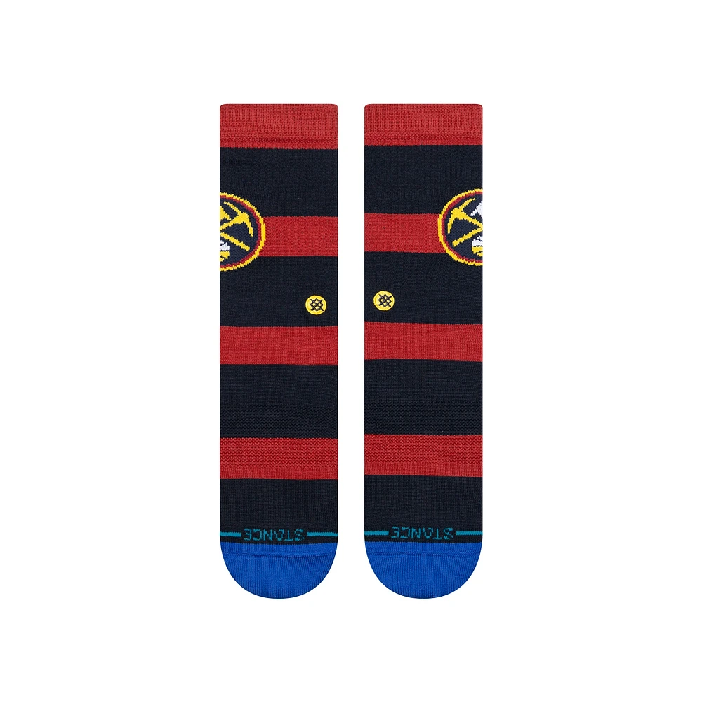 Chaussettes unisexes Stance Denver Nuggets Prep Stripe Crew