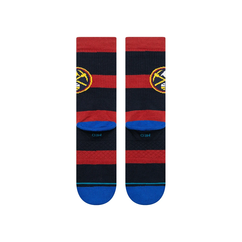 Chaussettes unisexes Stance Denver Nuggets Prep Stripe Crew