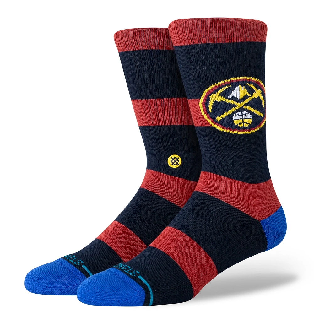 Chaussettes unisexes Stance Denver Nuggets Prep Stripe Crew