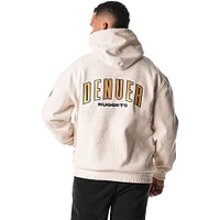 Unisex The Wild Collective  Cream Denver Nuggets Corduroy Tri-Blend Pullover Hoodie