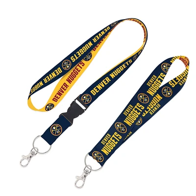 WinCraft Denver Nuggets 2-Pack Lanyard with Detachable Buckle & Key Strap Set