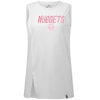 Women's Levelwear  White Denver Nuggets Mother's Day Influx Floral Tank Top