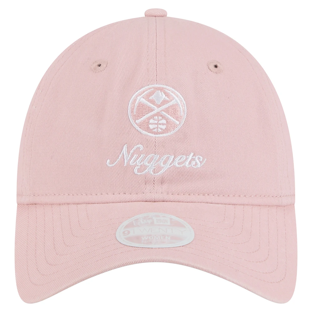 Women's New Era  Pink Denver Nuggets Gameday Preppy 9TWENTY Adjustable Hat