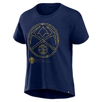 Women's Fanatics  Navy Denver Nuggets Hand Check T-Shirt