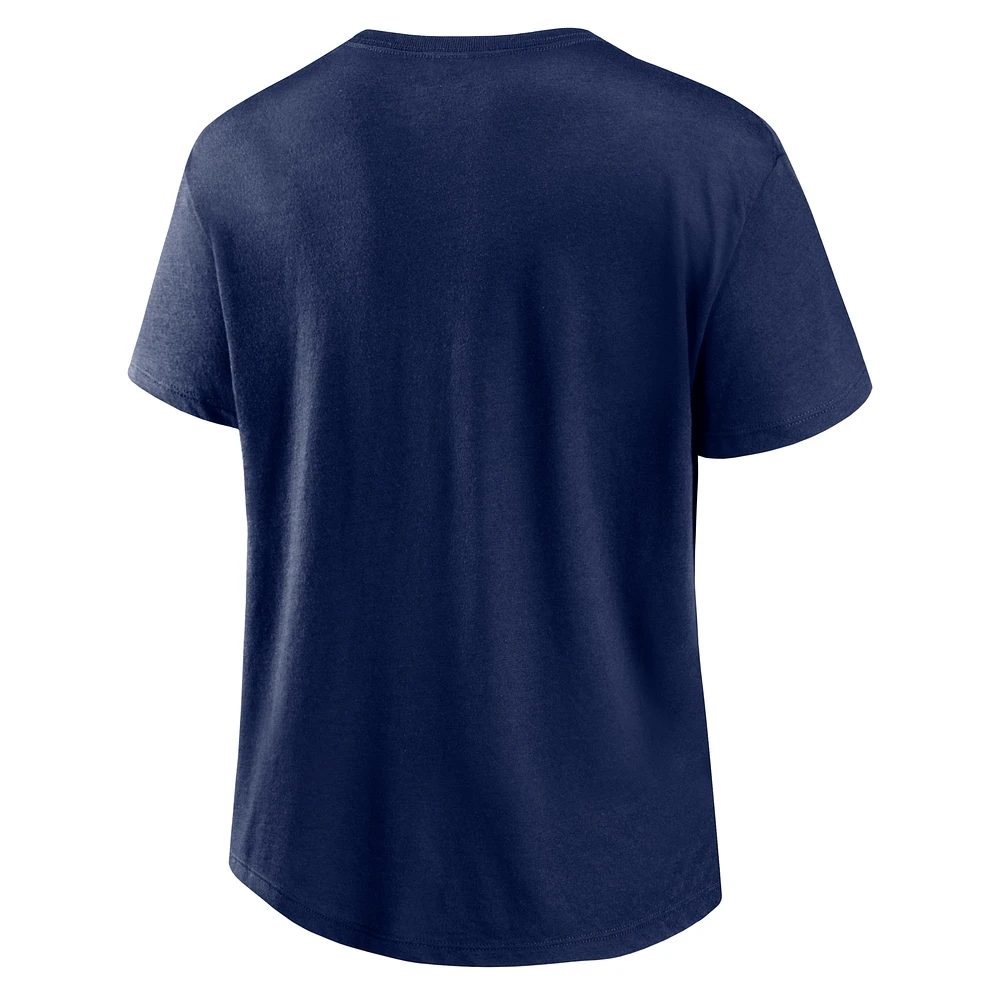 Women's Fanatics  Navy Denver Nuggets Hand Check T-Shirt